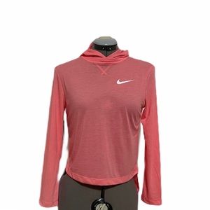 Nike Girls Trophy pink dri fit pullover hoodie